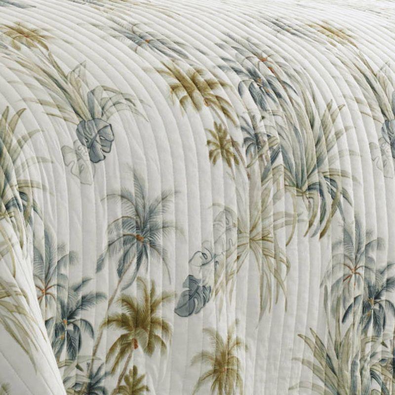 Tommy Bahama Serenity Palms Aqua Cotton Reversible Quilt