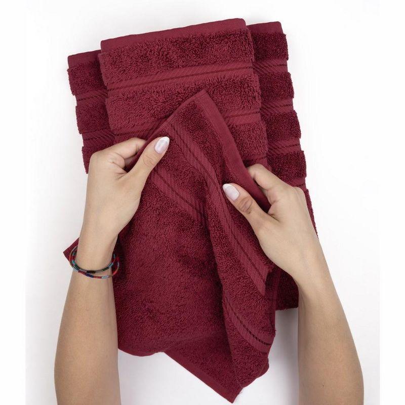 American Soft Linen 6 Piece Towel Set, 100% Cotton Bath Towels for Bathroom, Bordeaux Red