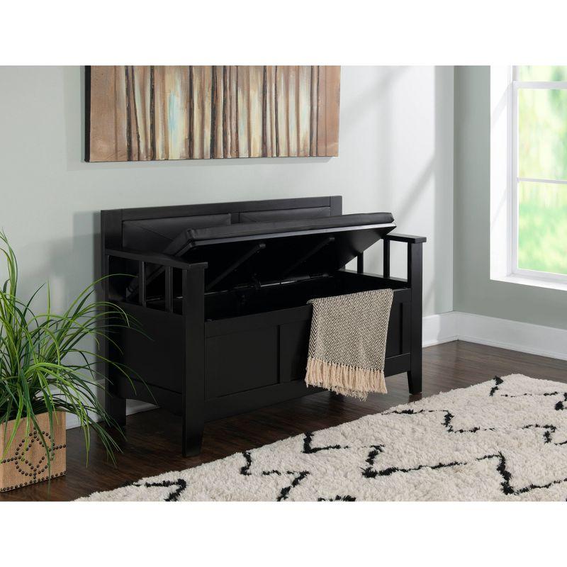 Vinyl Upholstered Storage Bench