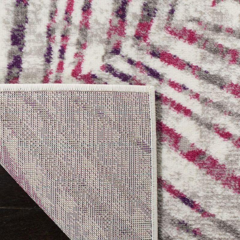 Skyler SKY191 Power Loomed Indoor Area Rug - Grey/Pink - 8'x10' - Safavieh