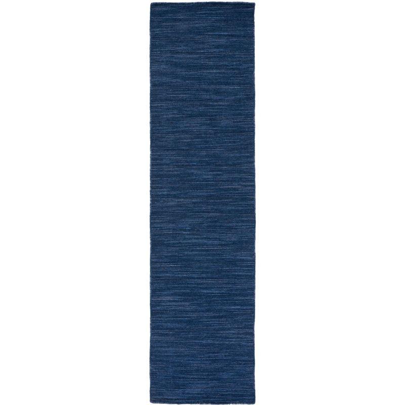 Kilim KLM125 Hand Woven Runner Rug - Navy/Blue - 2'3"x9' - Safavieh