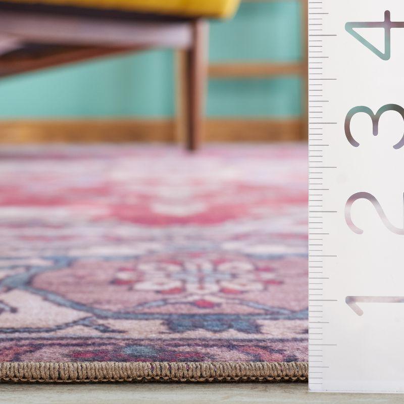 Tucson Vintage Persian TSN106 Power Loomed Machine Washable Skid-Resistant Indoor Runner Rug - Red/Beige - 2'6"x12' - Safavieh