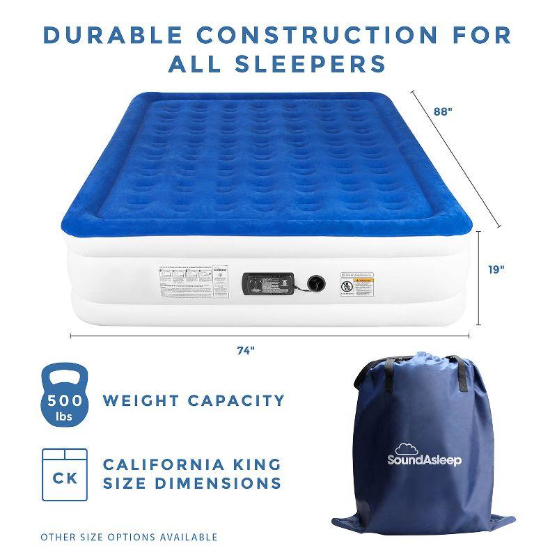 SoundAsleep Dream Series Air Mattress with ComfortCoil Technology & Internal High Capacity Pump -  Twin - Blue