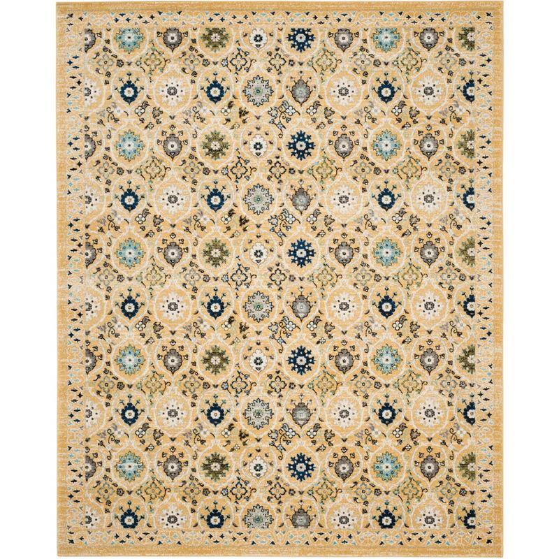 Evoke EVK210 Power Loomed Area Rug - Gold/Ivory - 8'x10' - Safavieh.