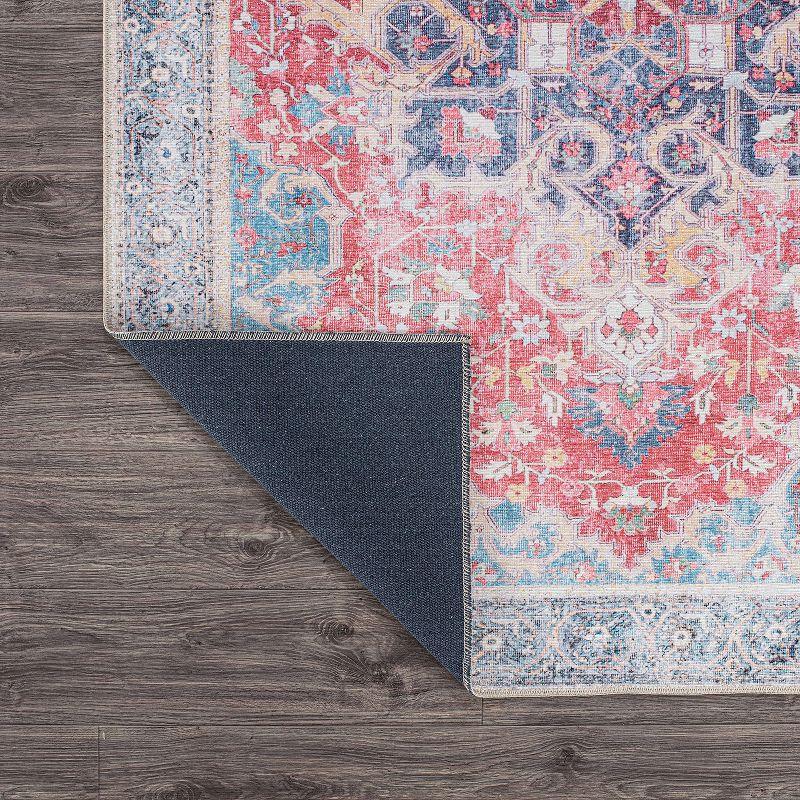 Bohemian Medallion 5'x7' Multicolor Easy-Care Synthetic Rug