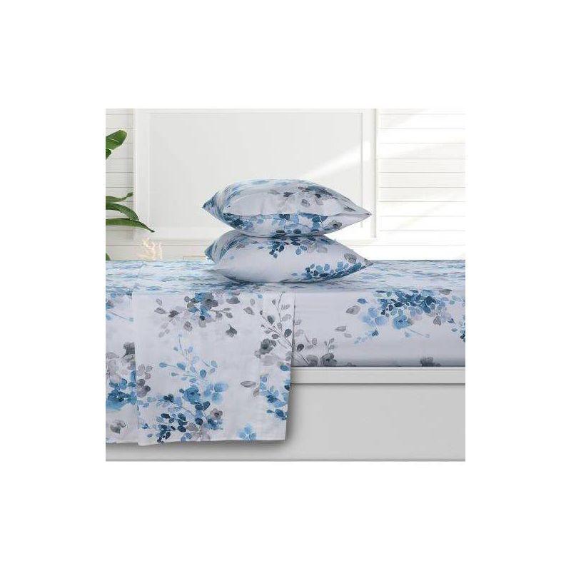 300 Thread Count Organic Cotton Deep Pocket Printed Sheet Set - Azores Home