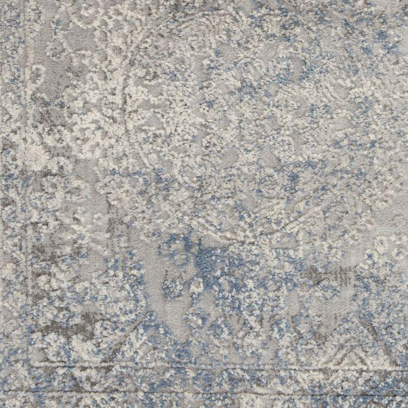 Nourison Rustic Textures Vintage Persian Indoor Area Rug Ivory Light Blue 3'11" x 5'11"