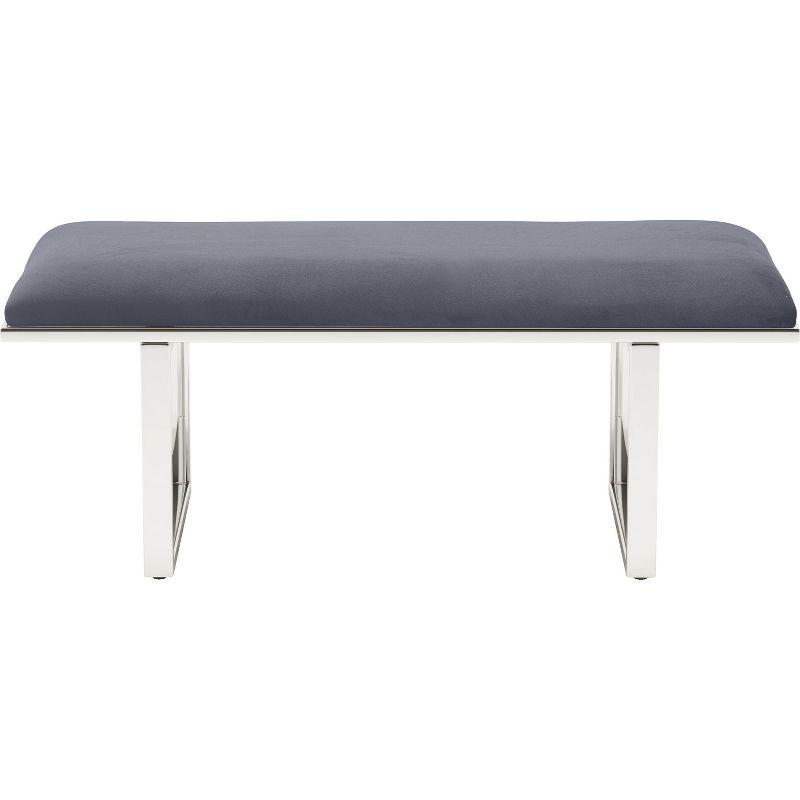 Elle Decor Remi Velvet Bedside Bench, Upholstered Ottoman, Easy Assembly