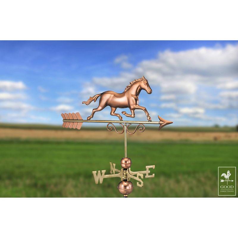 Colonial Homestead Polished Copper Galloping Horse Weathervane - 24"L