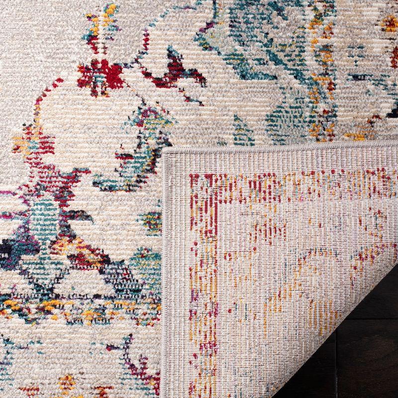 Crystal CRS521 Power Loomed Accent Rug - Grey/Cream - 2'2"x5' - Safavieh.