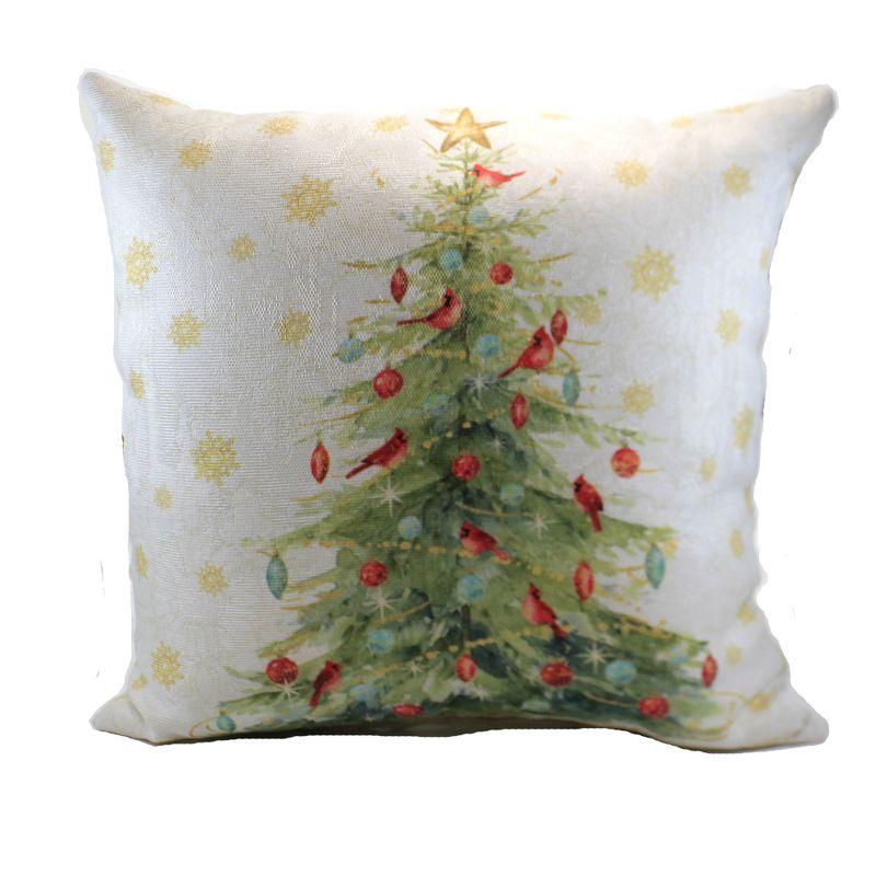 Manual Woodworkers And Weavers 17.0 Inch Precious Holiday Pillow Christmas Joy Cardinals Throw Pillows