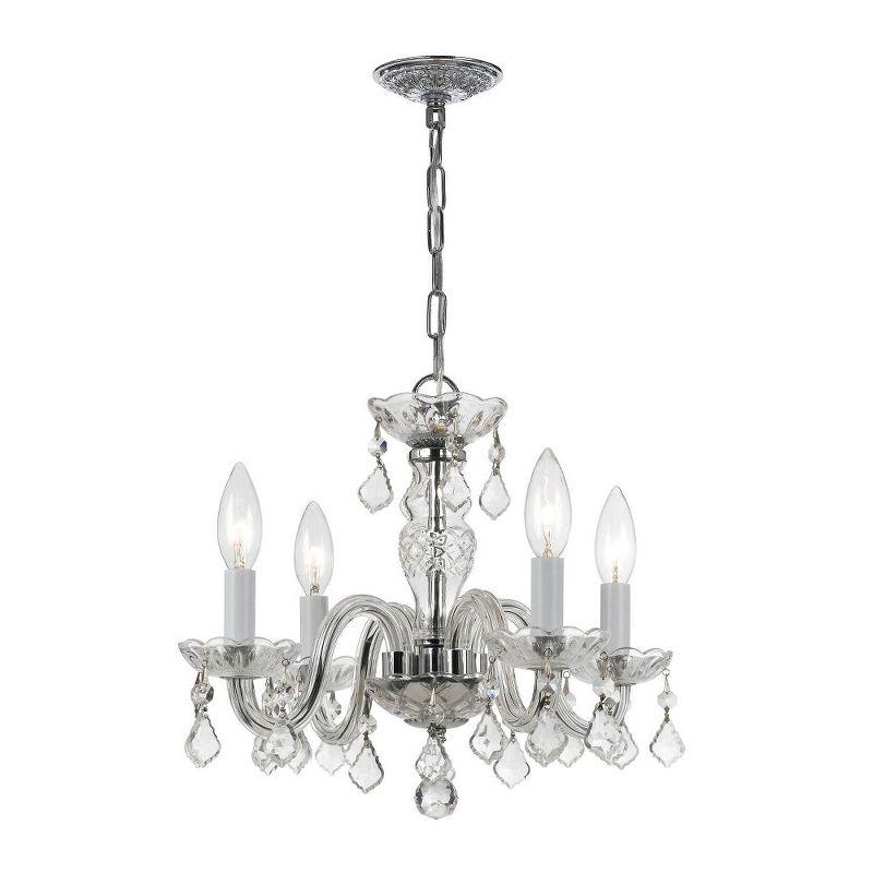 Crystorama Lighting Traditional Crystal 4 - Light Chandelier in  Polished Chrome