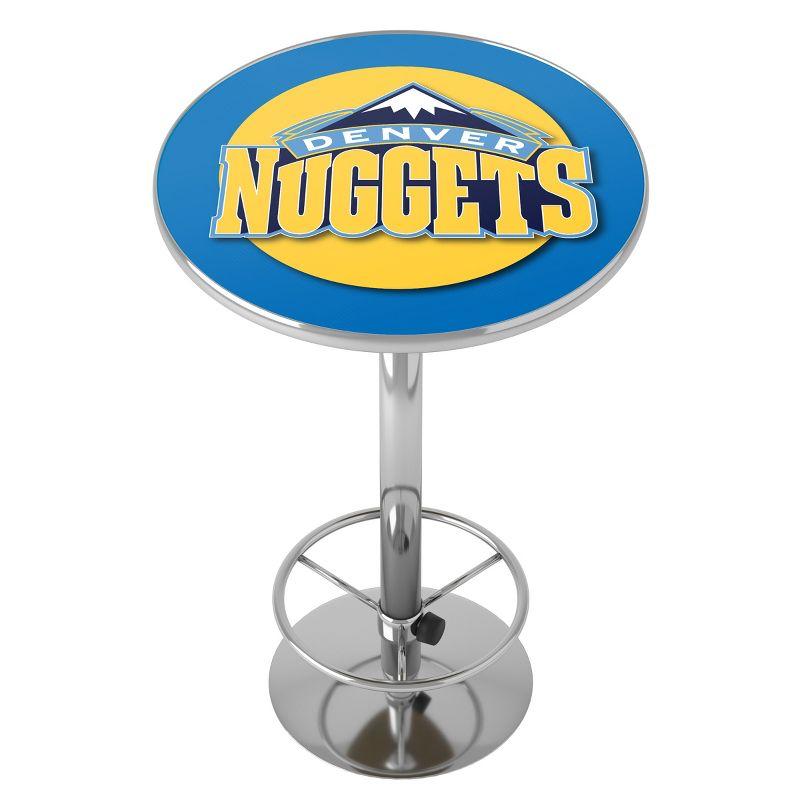 42" Contemporary Denver Nuggets Round Bar Table with Acrylic Top