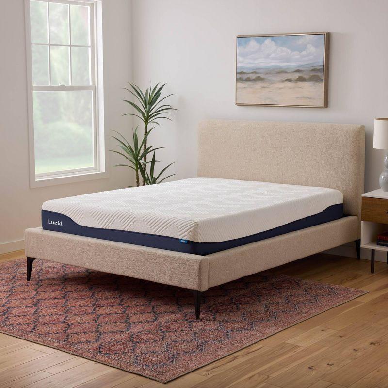 Lucid Comfort 10” Gel and Aloe Vera Memory Foam Hybrid Mattress