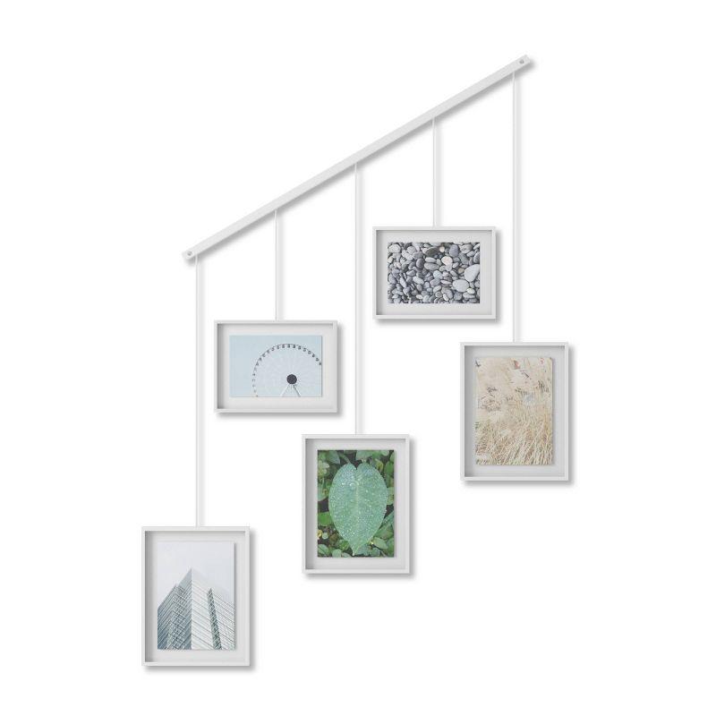 Umbra 27.38" x 26" Exhibit Gallery Multiple Images Display Frame White: Modern Wall-Mounted Steel, Holds 5 Photos