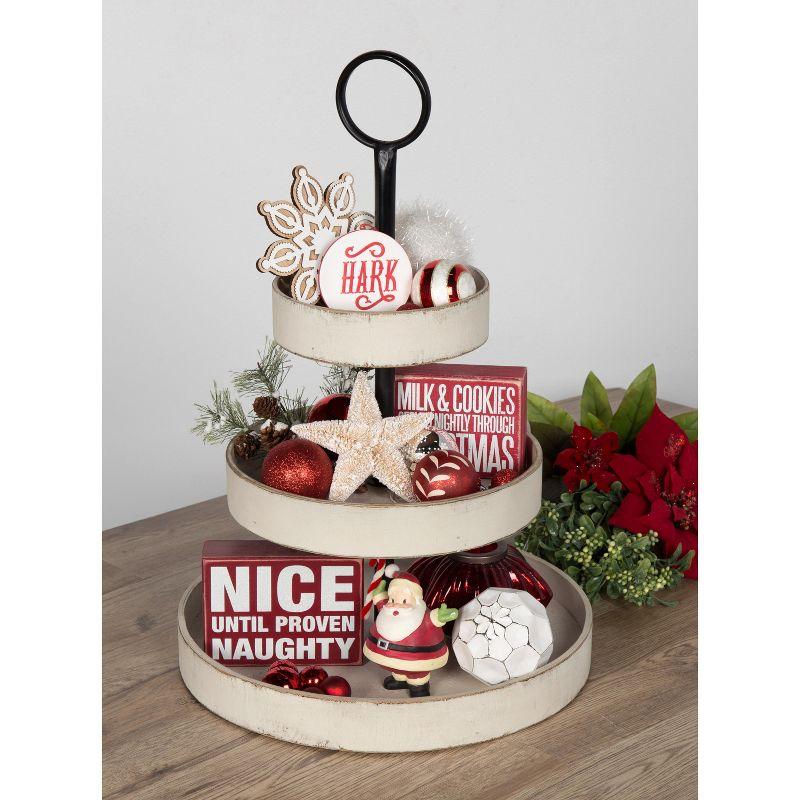 Kate and Laurel Woodmont Tray, 3 Tier, White