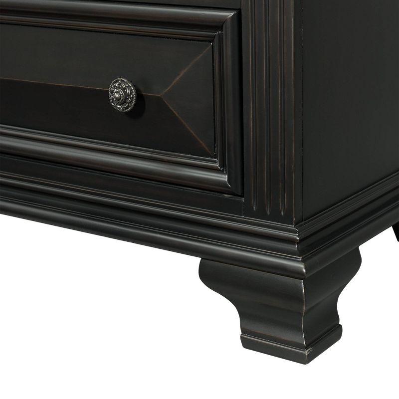 Trent 6 Drawer Chest Black - Picket House Furnishings