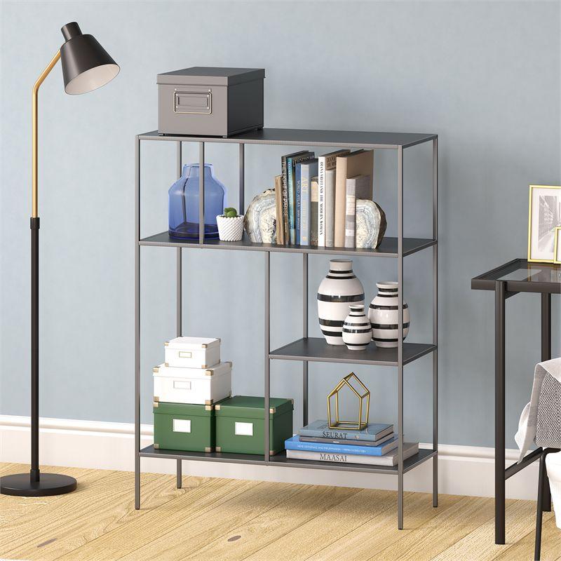 48" Tall Gunmetal Gray Bookcase - Henn&Hart