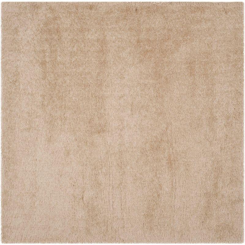 Venice Shag SG256 Hand Tufted Indoor Accent Rug - Champagne - 4'x4' - Safavieh