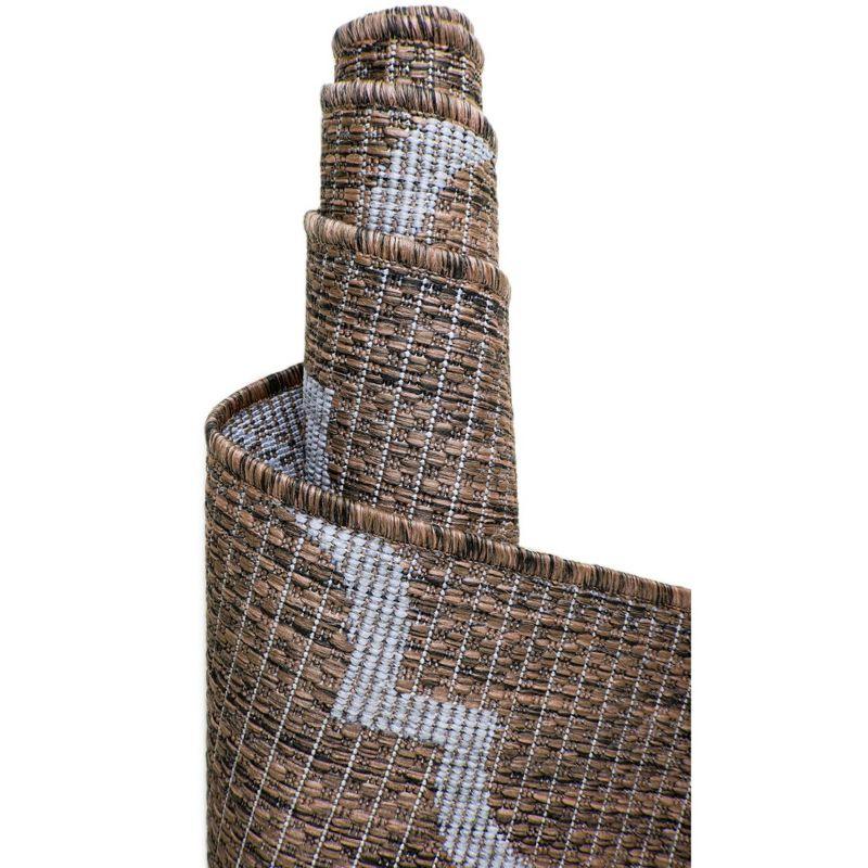 Unique Loom 8' 0 x 11' 4 Rectangle Indoor/Outdoor Trellis Brown Area Rug
