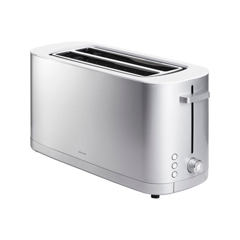 ZWILLING J.A. Henckels ZWILLING Enfinigy, 4-Slice Long Slot Toaster, Extra Wide 1.5" Slots for Bagels and Toast