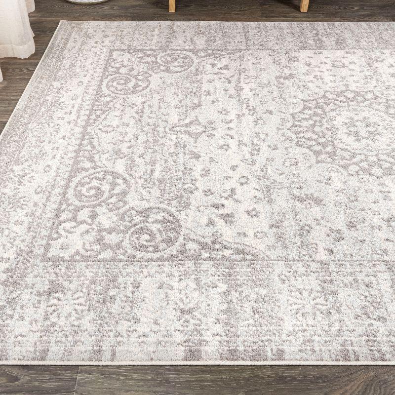 Ferro Filigree Charcoal Black and White Area Rug - JONATHAN Y