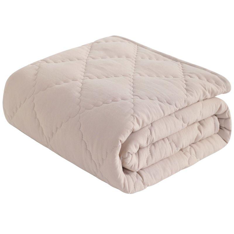 Down Alternative Toddler Comforter, Lightweight and Warm Baby Crib Comforter, 39x47 Inches, Light Khaki - NTBAY