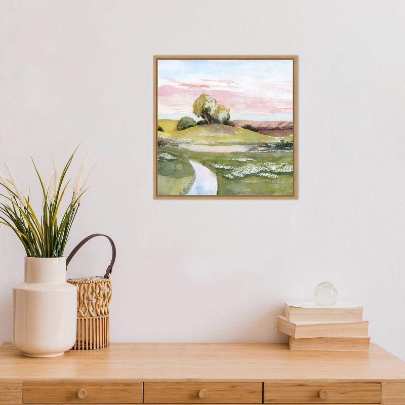 16" x 16" Eastern Light Landscape I by Grace Popp Framed Wall Canvas - Amanti Art: Modern Style, Polystyrene Frame, Sawtooth Back Mount