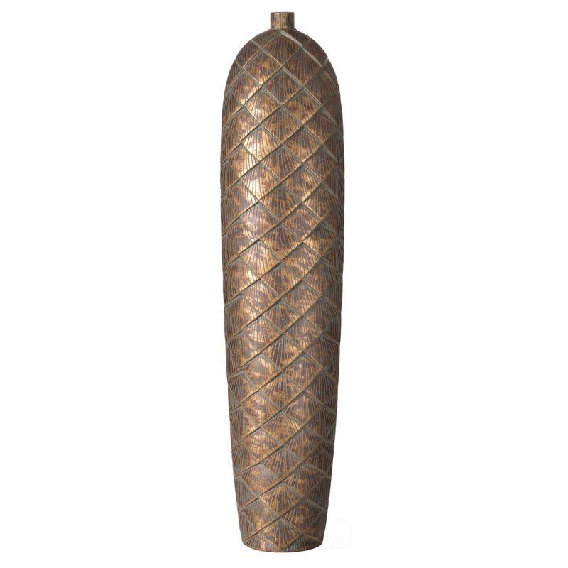 Uniquewise 37-inch-tall Cylinder Antique Floor Vase – Modern Living Room Decor - Ceramic Rustic Elegant Home Accent with Vintage Charm