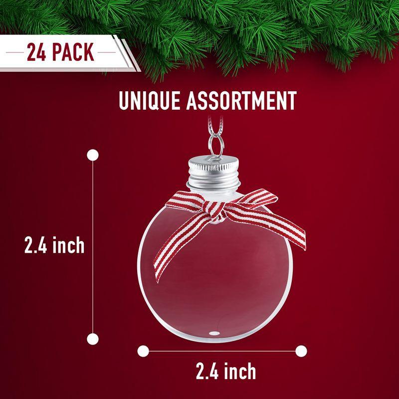 RN'Ds Clear Fillable Ornaments Balls - 24 Pack