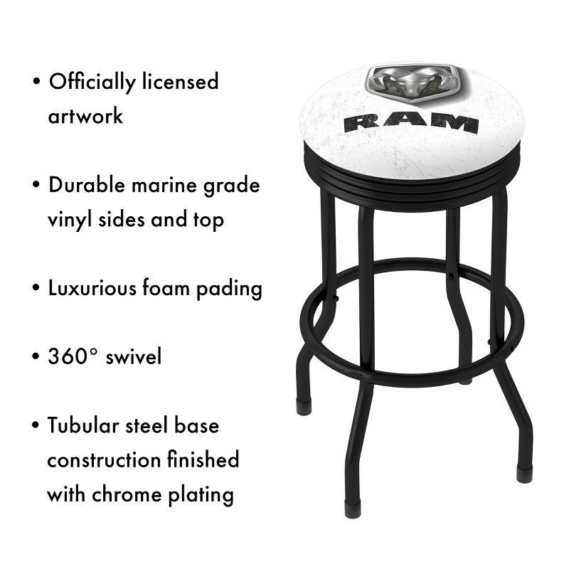 Swivel Upholstered Counter Stool with Metal Frame