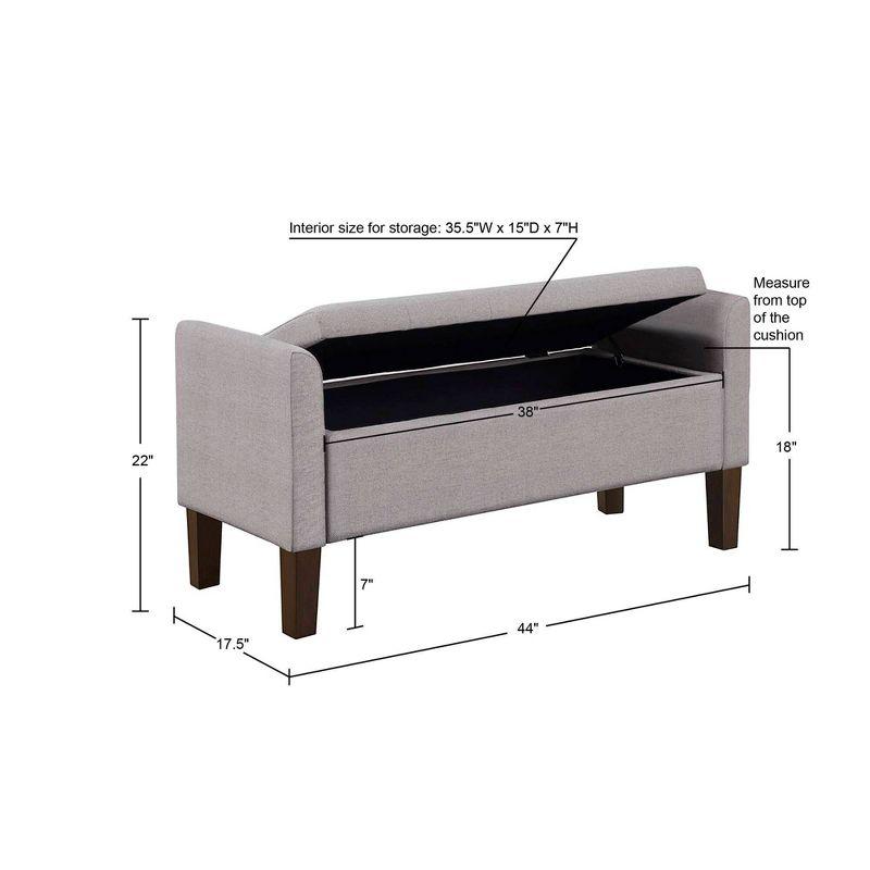 510 Design Blaire Flip-Top Upholstered Storage Bench