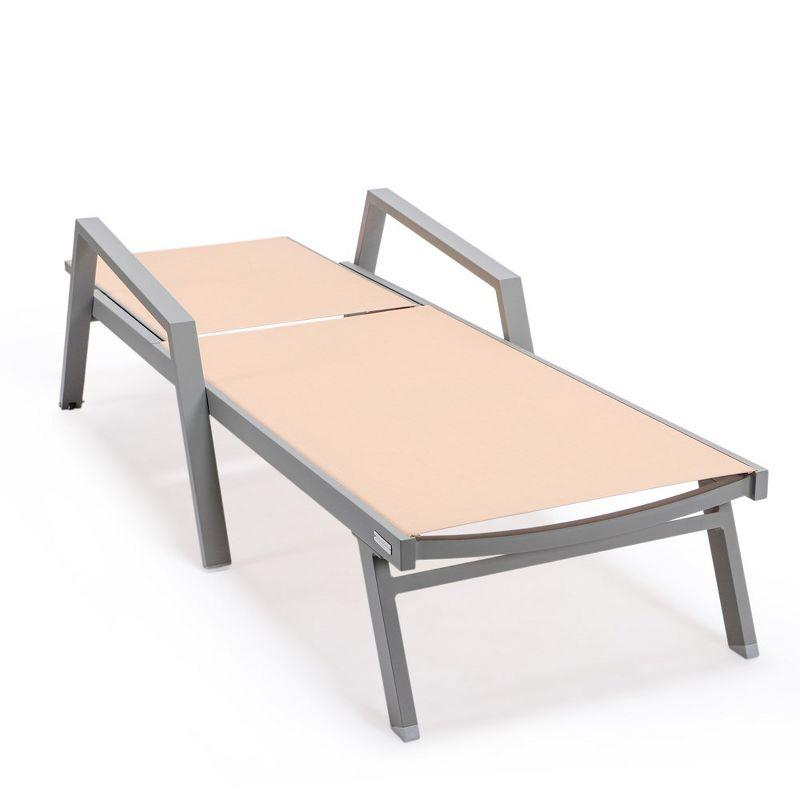 Outdoor Powder Coated Aluminum Chaise Lounge (Set of 2)