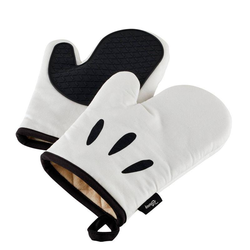 Disney Home Monochrome Oven Mitt Set, 2 Piece, White