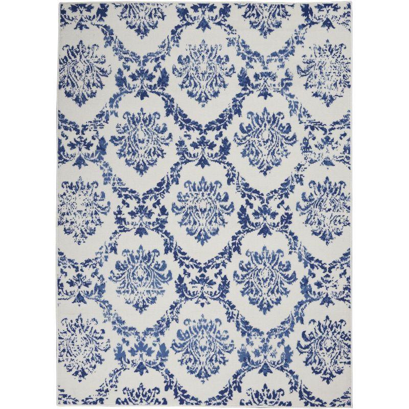 Nourison Whimsicle WHS01 Indoor only Area Rug - Ivory Navy 4' x 6'