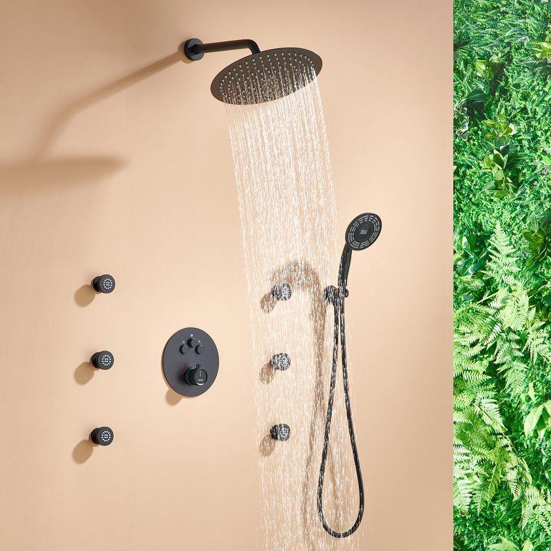 Thermostatic Rainfall Shower System with Rough in-Valve and Digital Display Handheld