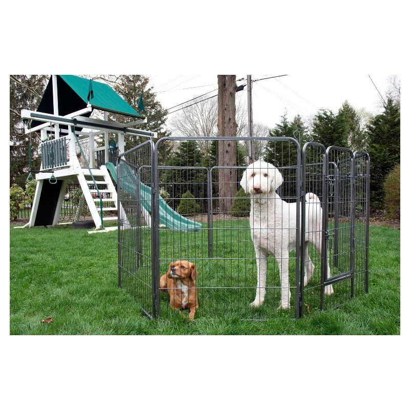 Iconic Pet Heavy Duty Metal Tube Pen Pet Dog Exercise and Training Playpen - 40"