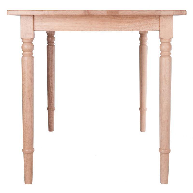 Natural Solid Wood Farmhouse Dining Set with Windsor Chairs