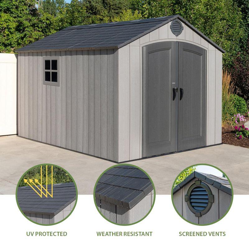 8 Ft. x 12.5 Ft. High-Density Polyethylene (Plastic) Steel Reinforced Outdoor Storage Shed