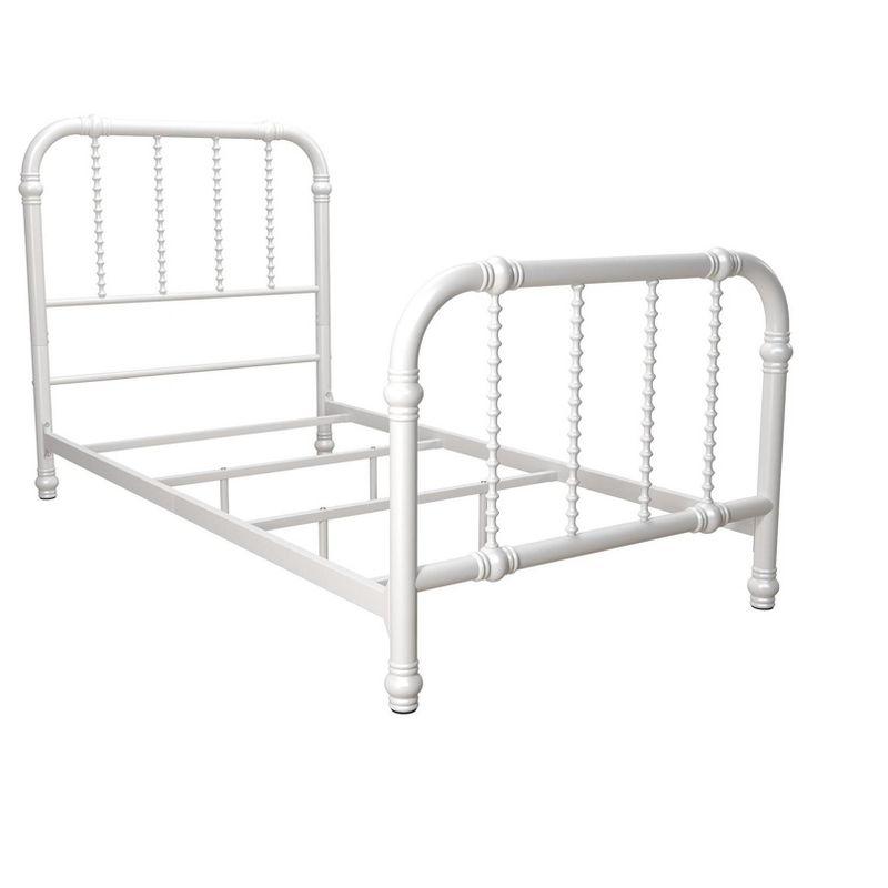 DHP Jenny Lind Metal Bed, White, Twin