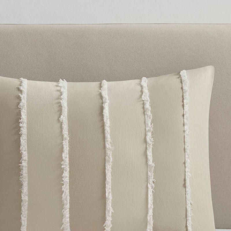 INK+IVY Shay 3 Piece Striped Cotton Duvet Cover Set
