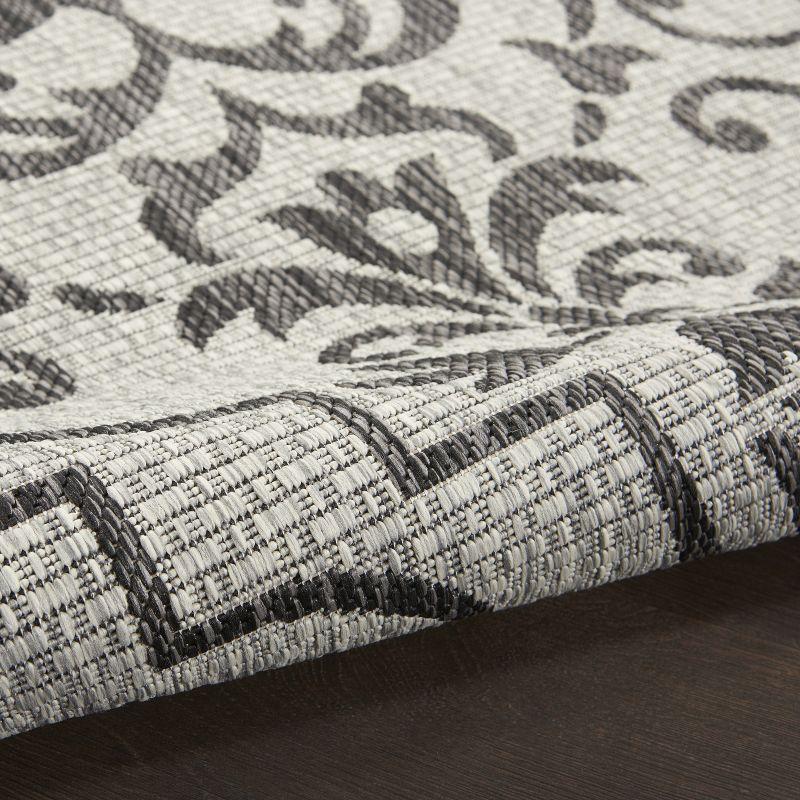 Nourison Garden Party GRD04 Indoor/outdoor Area Rug - Ivory/Charcoal 7' x 10'