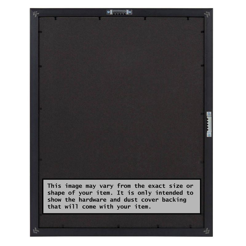 18"x22" Opening Size Wood Picture Frame Art Fleur Silver - Amanti Art: Modern Style, Acrylic Glazing, Wall Mount