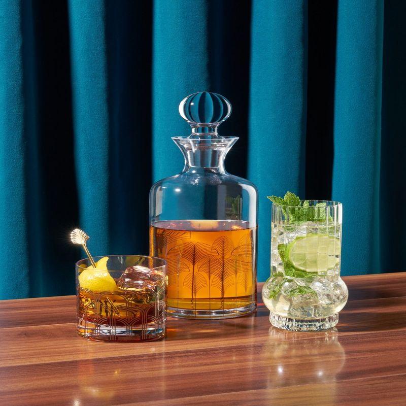 Viski Art Deco Crystal Decanter