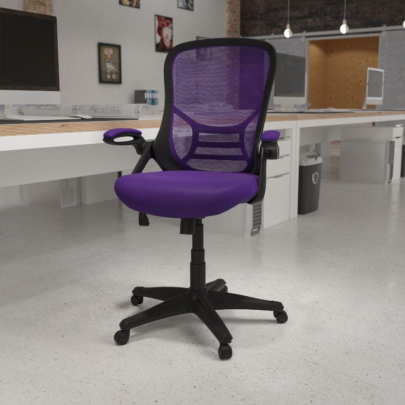 Flash Furniture High Back Mesh Ergonomic Swivel Office Chair with Flip-up Arms