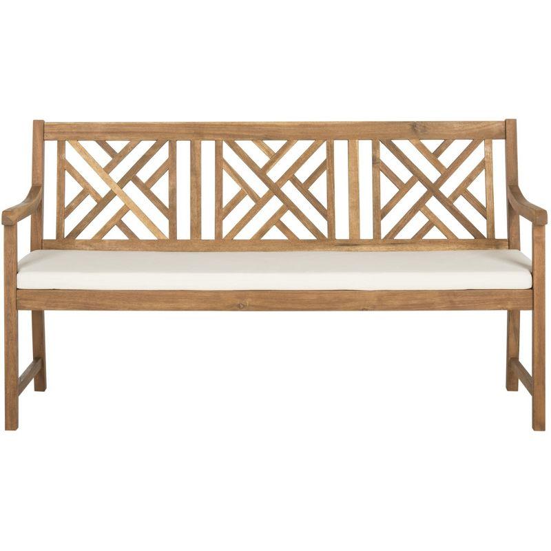 Bradbury 3 Seat Bench - Outdoor - PAT6738 - Natural/Beige - Safavieh