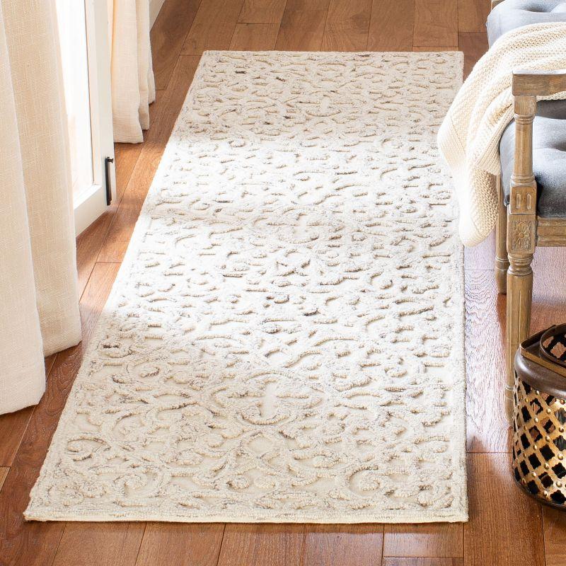 Trace TRC103 Hand Tufted Runner Rug - Camel/Ivory - 2'3"x8' - Safavieh.