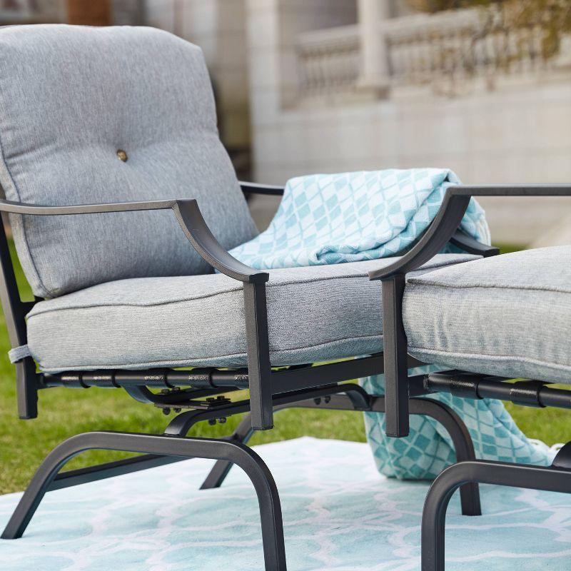 2pk Steel Patio Accent Chairs - Lokatse