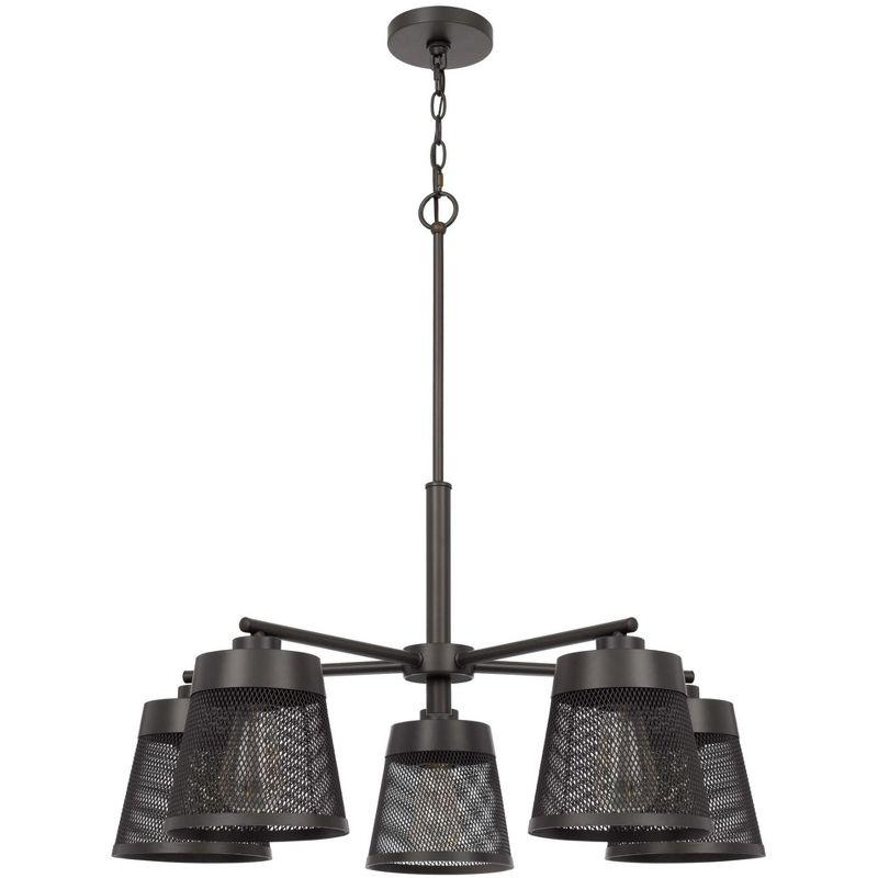Cal Lighting 60W x 5 Hampton metal chandelier with mesh shades