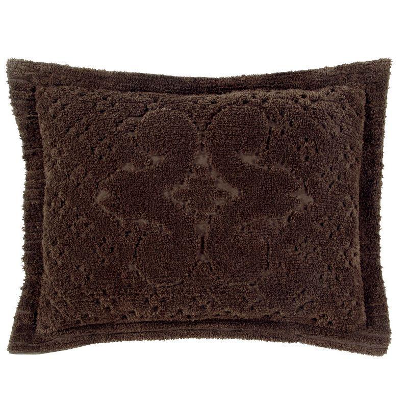Ashton Collection Chenille Bedspread Set, 100% Cotton Machine Washable Bedding Set, Soft & Breathable Medallion Design Coverlet with Sham, Luxurious All Season Comfort